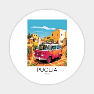 A Pop Art Travel Print of Puglia - Italy Magnet